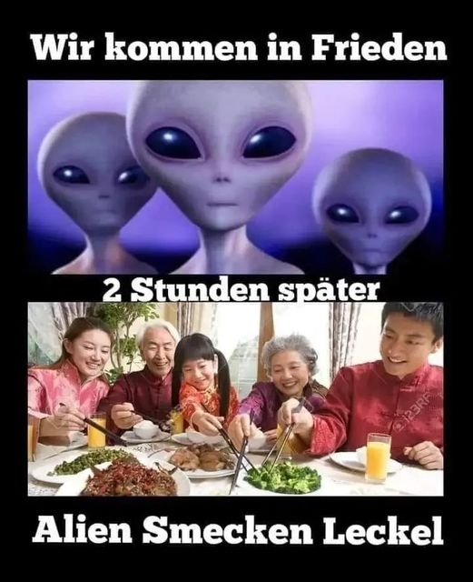 Wir kommen in Frieden - 2 Stunden später - Alien Smecken Leckel