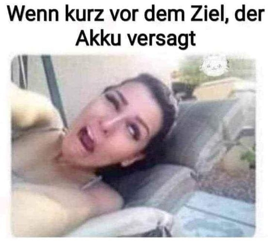 Wenn kurz vor dem Ziel, der Akku versagt