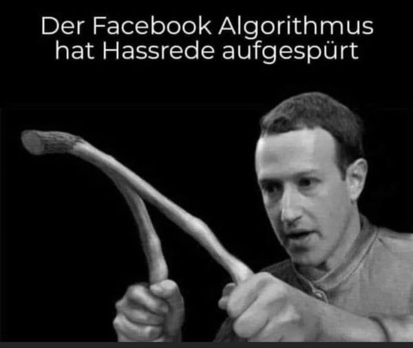 Der Facebook Algorithmus hat Hassrede aufgespürt