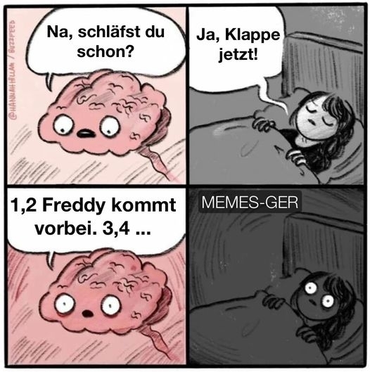 Na, schläfst du schon? - Ja, Klappe jetzt! -1,2 Freddy kommt vorbei. 3,4 ... 