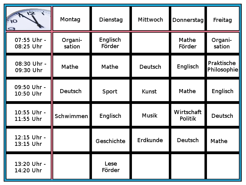 Stundenplan 08/2022