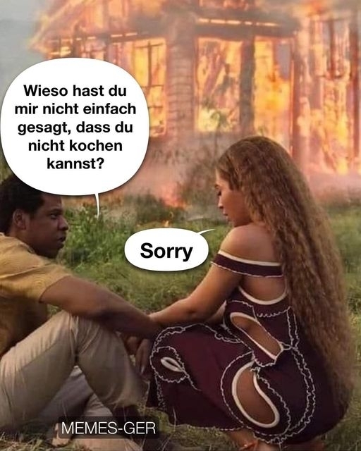 Wieso hast du mir nicht einfach gesagt, dass du nicht kochen kannst? - Sorry