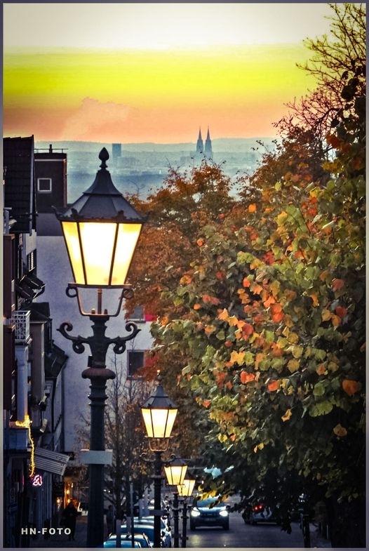 Herbst-Blick von Bensberg zum Kölner Dom