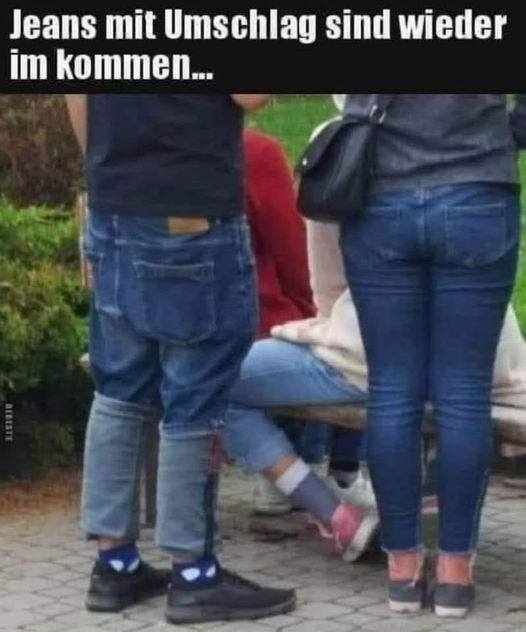 Jeans mit Umschlag sind wieder im kommen...