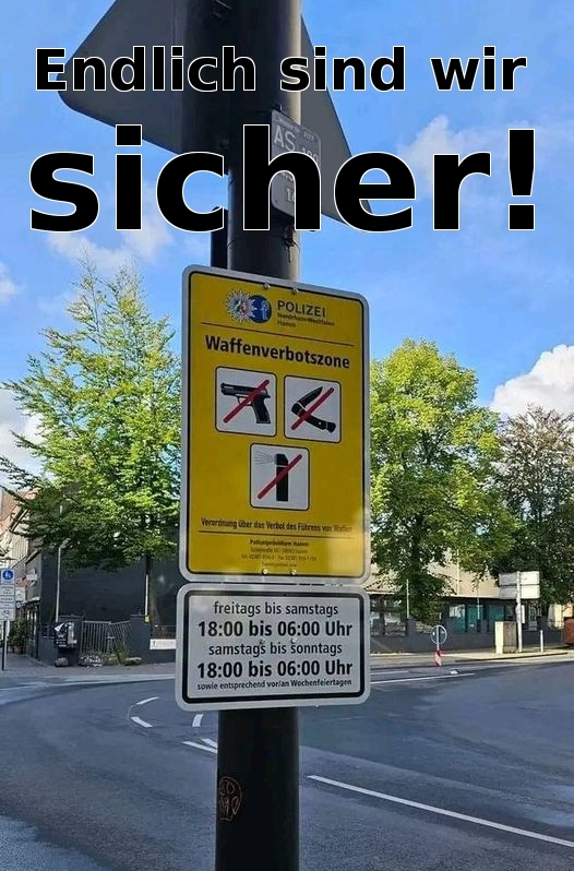 Endlich sind wir sicher!